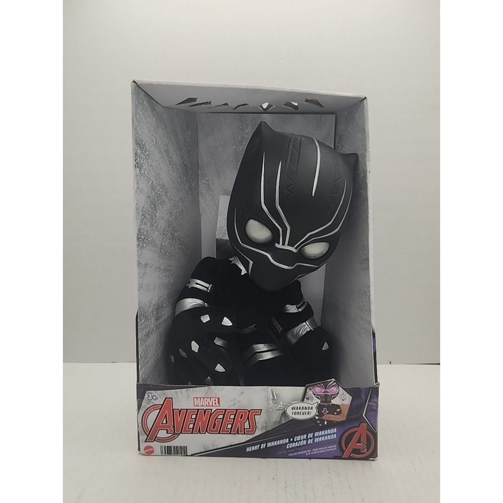 Marvel Avengers Black Panther Heart of Wakanda Forever Plush Talking Light Up